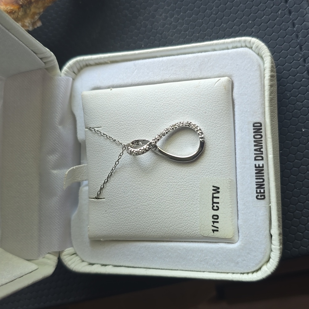 Sterling Silver Genuine Diamond Necklace